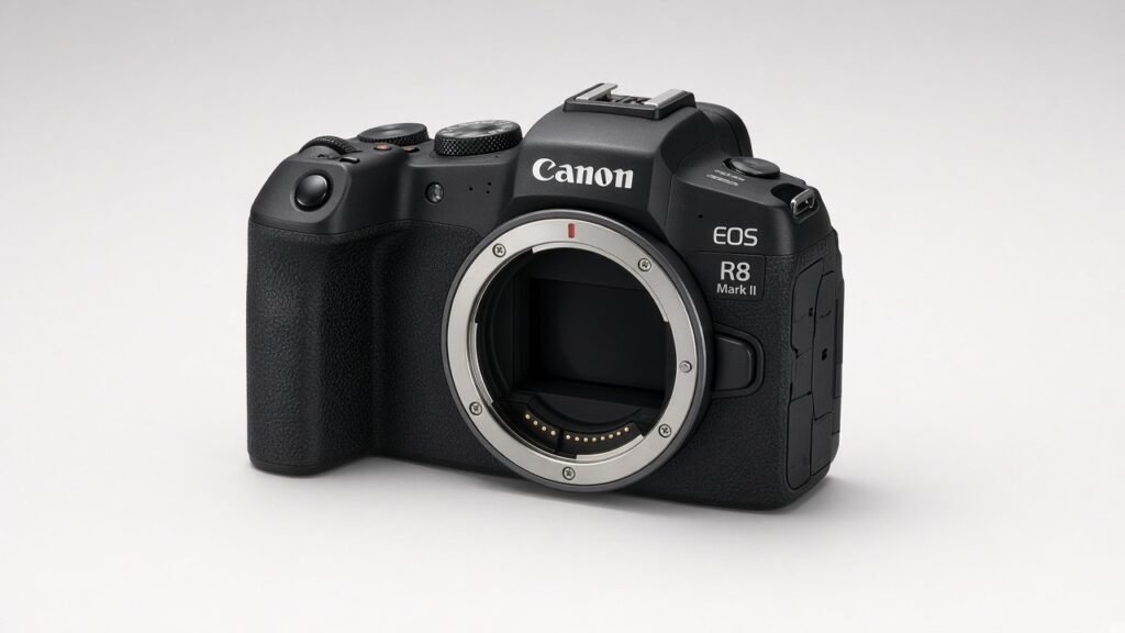 Canon EOS R8 Mark II full-frame mirrorless camera product photo